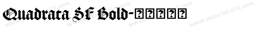 Quadrata SF Bold字体转换